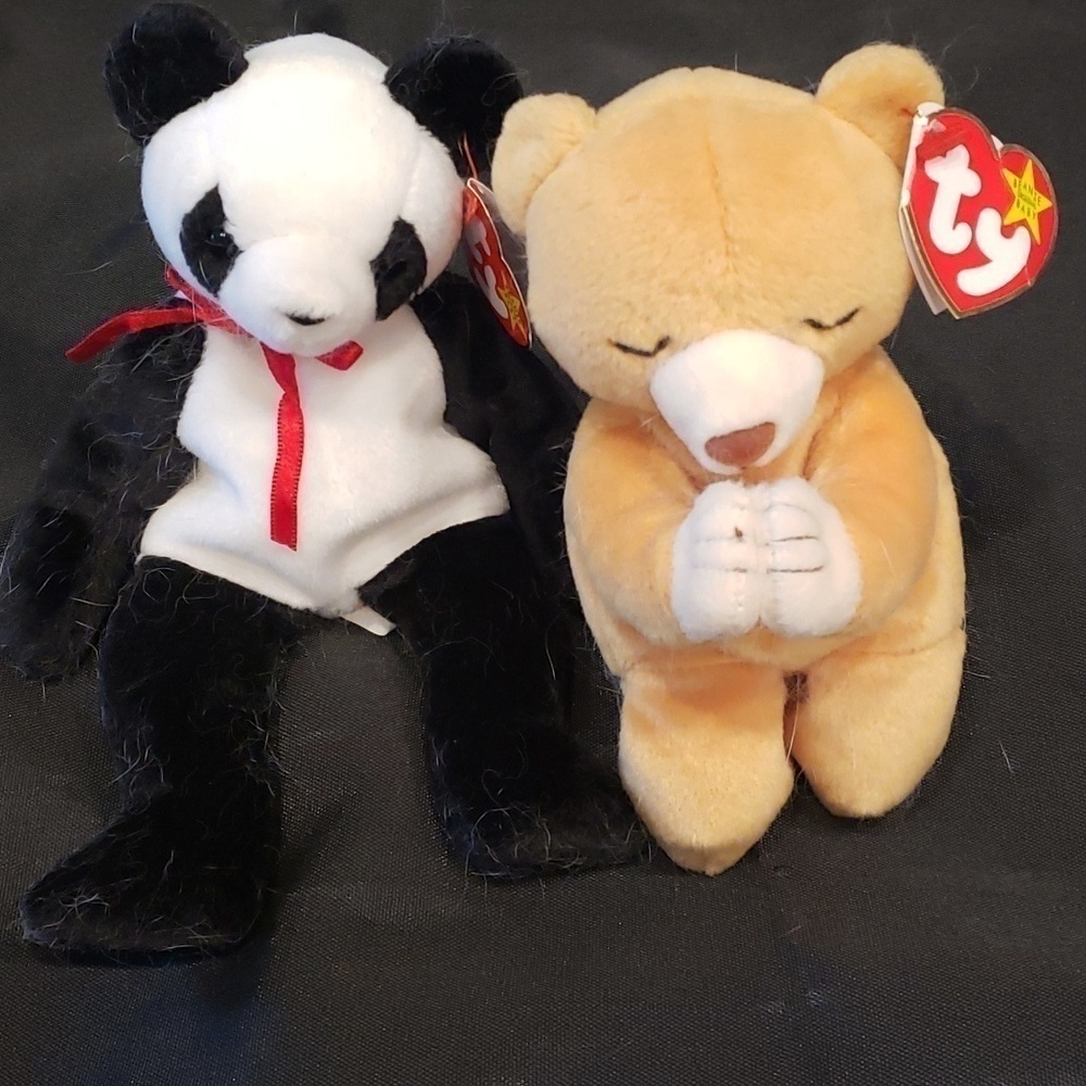 Beanie babies set of 2 Hope amd Fortune